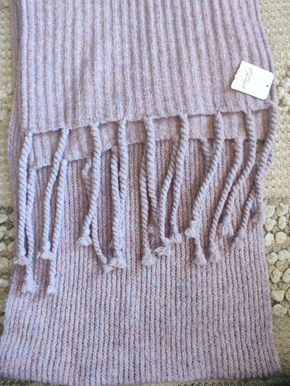 Free People NWT Hit The Ground Scarf In Purple OS - Picture 5 of 6